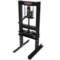 Hydraulic 6 Ton H Frame Garage Floor Adjustable Shop Press With Plates, 6T, Black Black Steel