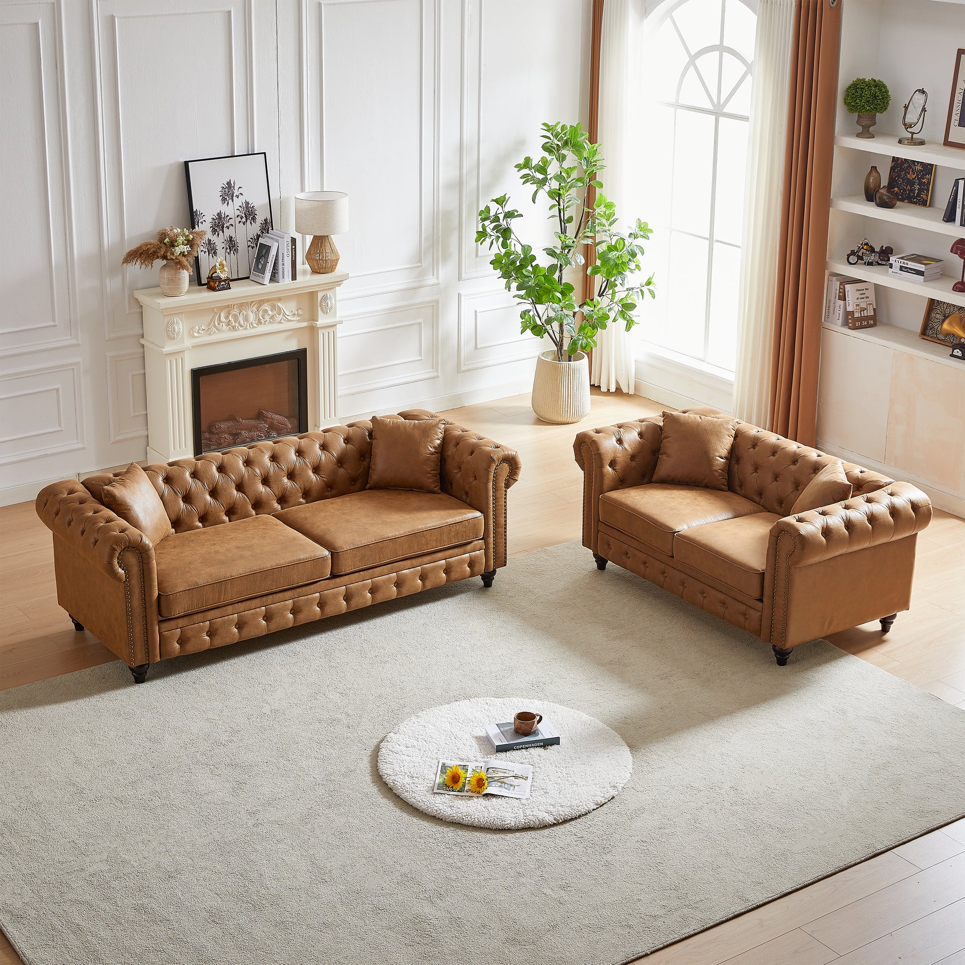 Set Of 4 Brown Wooden Furniture Legs – 6 Inch Tapered Mid-Century Style With Gold Tips