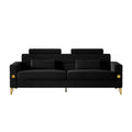 Fx P15 Bk Sofa Temu Suitable Black Velvet 2 Seat