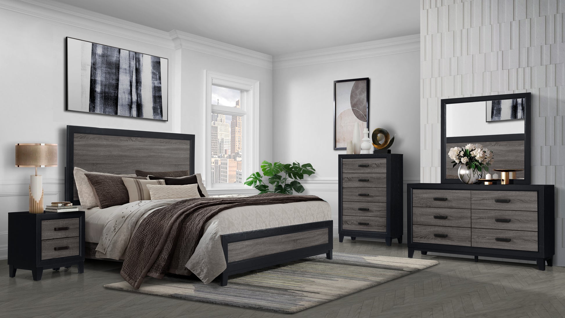 Soluto Grey And Black Dresser Black Gray Solid Wood Mdf Soluto Grey And Black Dresser Black Gray Solid Wood Mdf