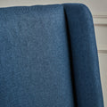 Dining Chair Set Of 2 Navy Blue Fabric