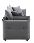 Irina Sofa W Sleeper, Gray Fabric Lv03100 Gray Upholstered 2 Seat