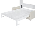 Full Size Murphy Bed Wall Bed With Cushion,White Full White Mdf Lvl