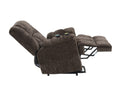 Brown Power Lift Recliner With Heating And Massage Brown Chenille Power Remote Metal Primary Living Space Tight Back Push Button Pillow Top Arms Chenille