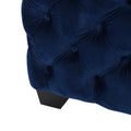 Ottoman Navy Blue Velvet