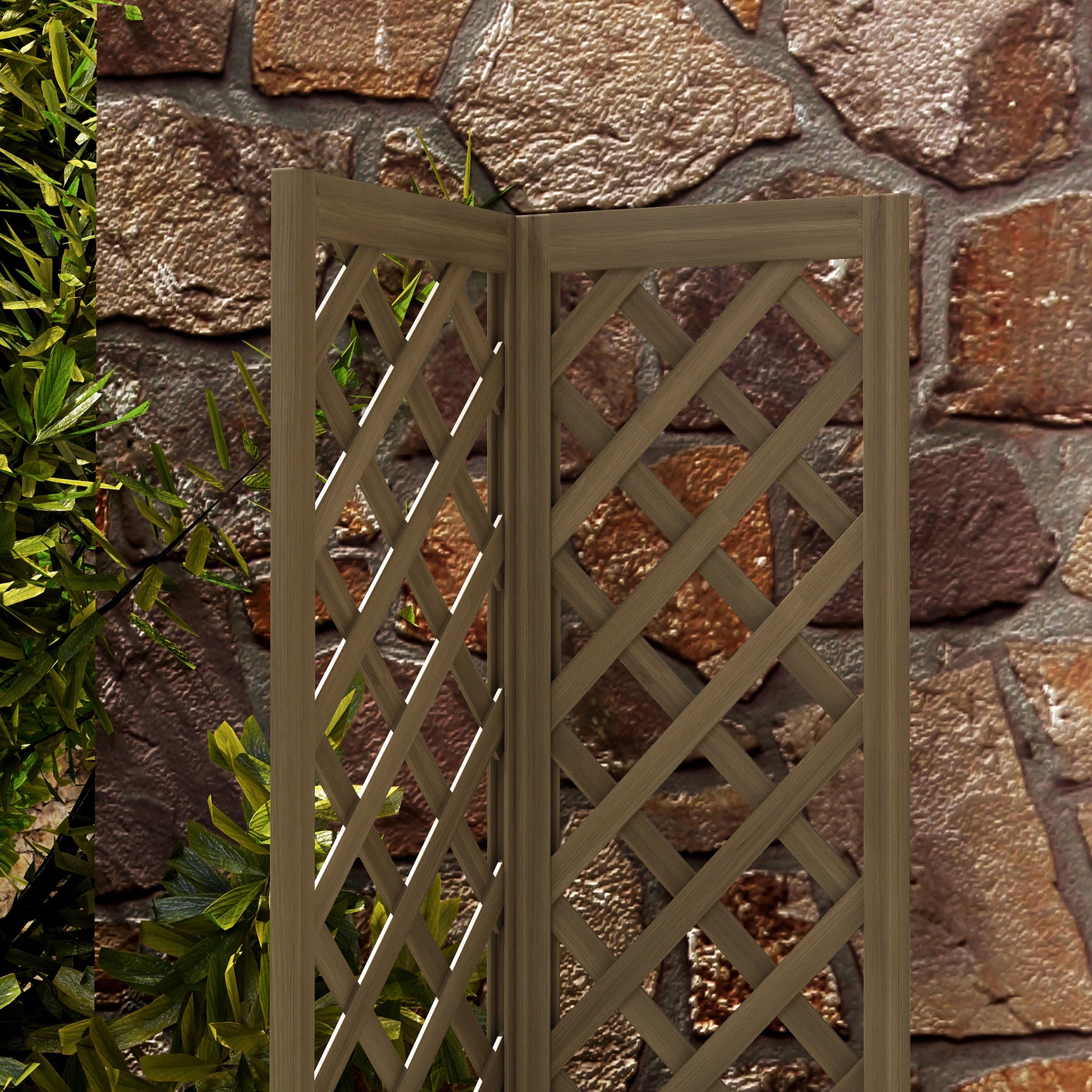 corner planter box with trellis Outsunny Wooden Raised Garden Bed With Trellis, 57" Freestanding Corne