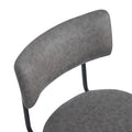 26''Retro Swivel Counter Stools Set Of 2,Grey Counter Stools With Iron Frame,Pu Sponge Cushion,Footrest,Suitable For Kitchen Bedroom Dining Room. Iron Grey Kitchen Sponge Retro Set Of 2 Fiber Foam