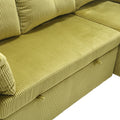 United We Win Furniture, Modular L Shaped Sofa, Modular Long Sofa With Reversible Chaise Lounge, Sofa Bed, Sleeper Sofa, Modular Sofa Combination With Storage Seats. Olive Velvet 3 Seat