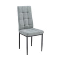 Linen Tufted Dining Room Chairs Set Of 4, Accent Diner Chairs Upholstered Fabric Side Stylish Kitchen Chairs With Metal Legs And Padded Seat Gray Gray Mdf Metal