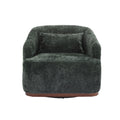 Coolmore Swivel Barrel Chair, Comfy Round Accent Sofa Chair For Living Room, 360 Degree Swivel Barrel Club Chair, Leisure Arm Chair For Nursery, Hotel, Bedroom, Office, Lounge Emerald Boucle Emerald Primary Living Space Foam Boucle