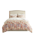 3 Piece Cotton Printed Duvet Cover Set Queen Multi Polyester
