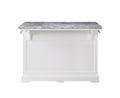 Zermatt Kitchen Island White - White Wood