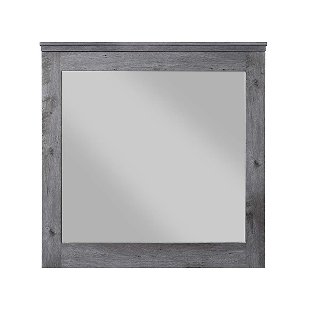 Vidalia Rustic Gray Oak Finish Mirror Gray,Oak Synthetic Wood