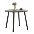 Grey Round Dining Table, Mid Century Modern Round Dining Table,Dinning Table For Kitchen Grey Seats 4 Dining Room Modern Round Kitchen & Dining Tables Round Mdf