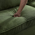 Corduroy Sofa, 87.4 Inch Modern Design Sofa With Cup Holder And Storage Bags, Deep Seat Sofa Couch,Comfy Couch For Living Room,Apartment,Green Green Corduroy 3 Seat