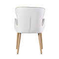 Qwin Side Chair Set 2 , Beige Boucle & Oak Finish Dn02876 Beige Wood Metal