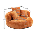 Coolmore Lazy Sofa Durable Comfort Lounger High Back Bean Bag Chair Couch With Three Pillows For Adults And Kids, Indoor & Outdoor, Single Gaming Sofa Chair For Bedroom,Office Orange Chenille Orange Foam Chenille 1 Seat