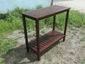 Wooden Workstation For Garden Balcony Garage, Acacia Console Potting Table Brown Brown Acacia Wood