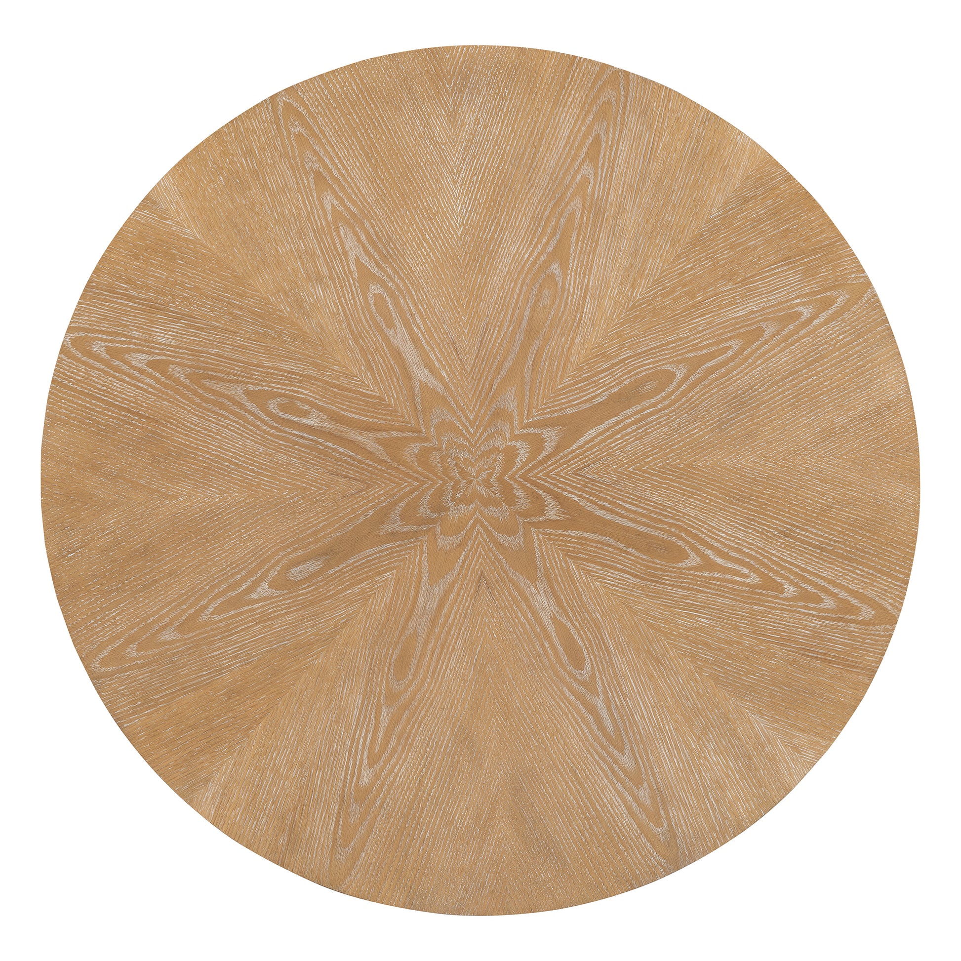 5 Piece Retro Dining Set, Round Table With Pedestal Table Base And 4 Upholstered Chairs For Dining Room And Kitchen Natural Wood Wash Natural Wood Wash Solid Wood Mdf