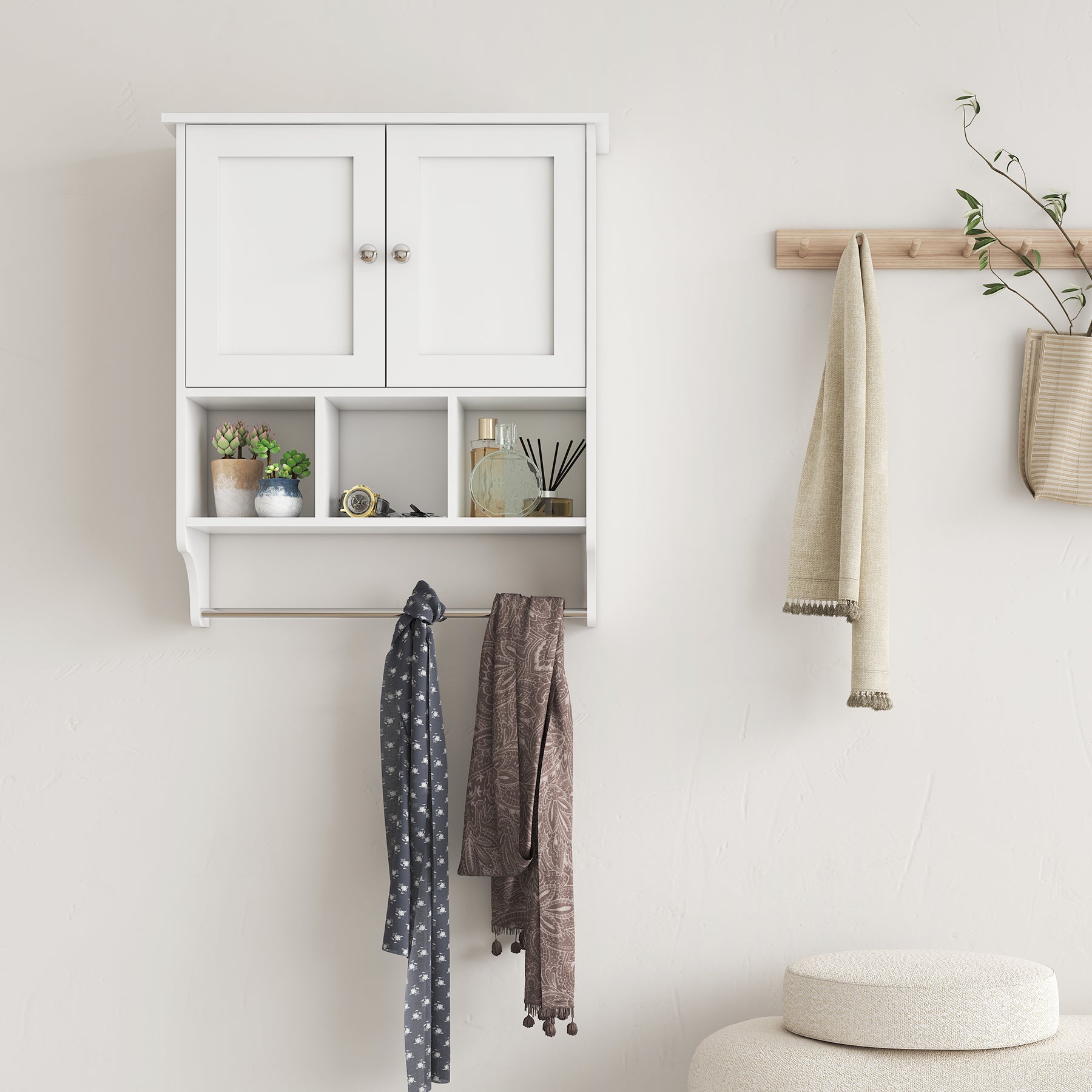 Bathroom Cabinet White Particle Board