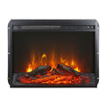 23 Inch Electric Fireplace Insert, Cost Effective Heater With Log Set & Realistic Flame, Overheating Protection Powder Coated Electric Antique Black Primary Living Space Vent Free No Insert Tempered Glass Sheet Metal Plastic Electric