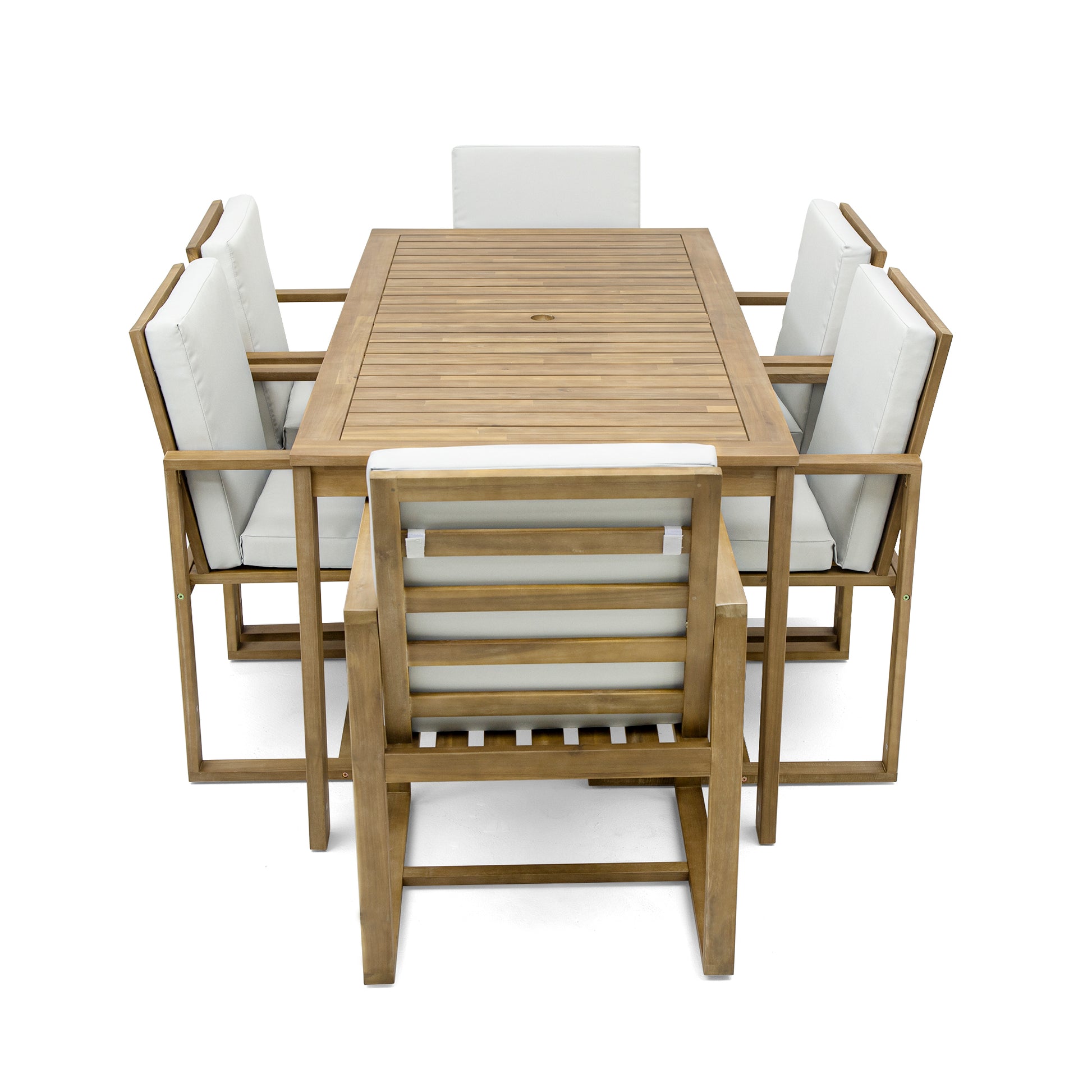 Patio Dining Set Outdoor Dining Table and Chair Set yes-light teak-weather resistant frame-water