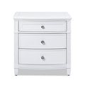 Dauphin 3 Drawer Accent End Table, Grey Cashmere Wood White Solid Wood Mdf Solid Wood Mdf