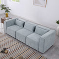 Modular Sofa Grayish Blue Chenille Fabric, Simple And Grand, The Seat And Back Is Very Soft. This Is Also A Knock Down Sofa Grayish Blue Chenille 3 Seat