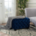 Ottoman Navy Blue Velvet