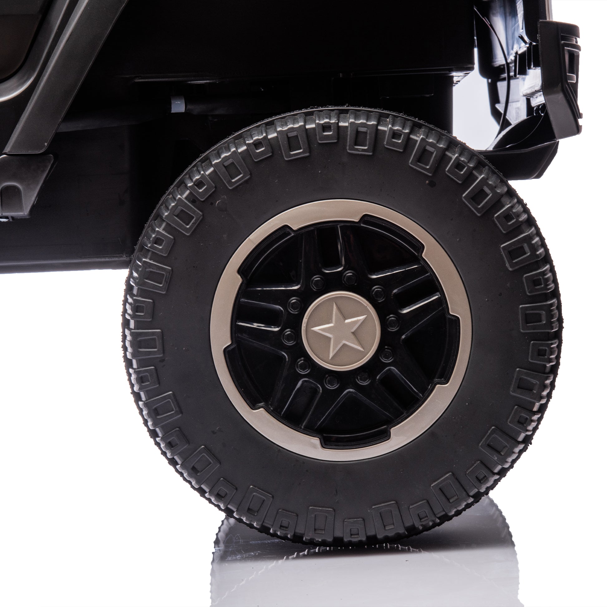 24V Two Seater Kids Ride On Car W Parents Remote Control, Licensed Toyota Lc250,2Wd,110W Motors,With Shovel,Three Point Seat Belt,Slow Start,Speed Adjustment,Bluetooth,Music For Kids Aged 3 . Black 100 149 Lbs Polypropylene