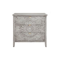 3 Drawer Cabinet, American Furniture, Suitable For Bedroom, Living Room, Study Light Grey Mdf