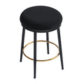 24.75'' Modern Counter Stools Set Of 4,Black Counter Stools With Iron Frame,Sponge Cushion,Footrest,Suitable For Kitchen Bedroom Dining Room. Iron Black Kitchen Sponge Round Modern Set Of 4 Or More