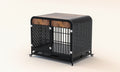 Heavy Duty Dog Crate Furniture Wooden Table Pet Dog Cage Kennel House Indoor Side End Table Decor With Removable Trays And Lockable Wheels For Medium And Large Dogs 42