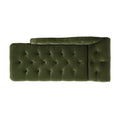 Samuel Tufted Roll Arm Chaise Lounge, Olive Green Performance Velvet Olive Green Foam Velvet