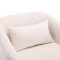 Coolmore Swivel Barrel Chair, Comfy Round Accent Sofa Chair For Living Room, 360 Degree Swivel Barrel Club Chair, Leisure Arm Chair For Nursery, Hotel, Bedroom, Office, Lounge White Boucle White Primary Living Space Foam Boucle