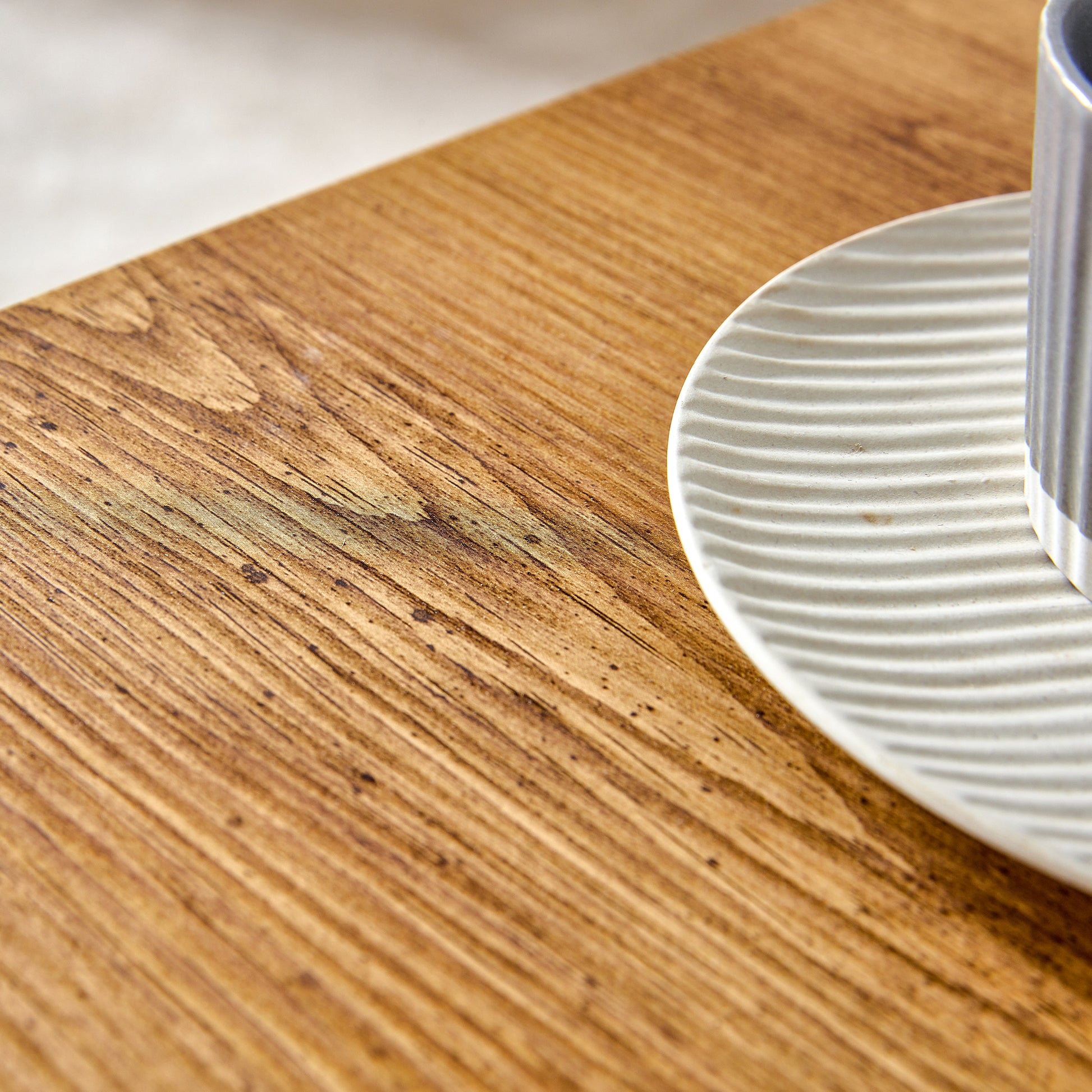 Compact Mdf Coffee Table: 11.8X11.8X19.6 Inches, Stylish Texture Design Wood Mdf