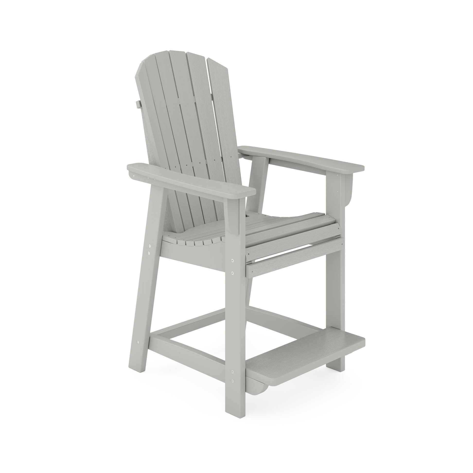 Dark Gray Adirondack Style Counter Chair Stylish Hdpe Poly Lumber For Dining, Patio, And Garden Comfort No Dining Set Dark Gray Weather Resistant Frame American Traditional Hdpe Hdpe