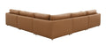 Brighton Modular Wedge, Brown Top Grain Leather Lv03372 Brown Upholstered 1 Seat