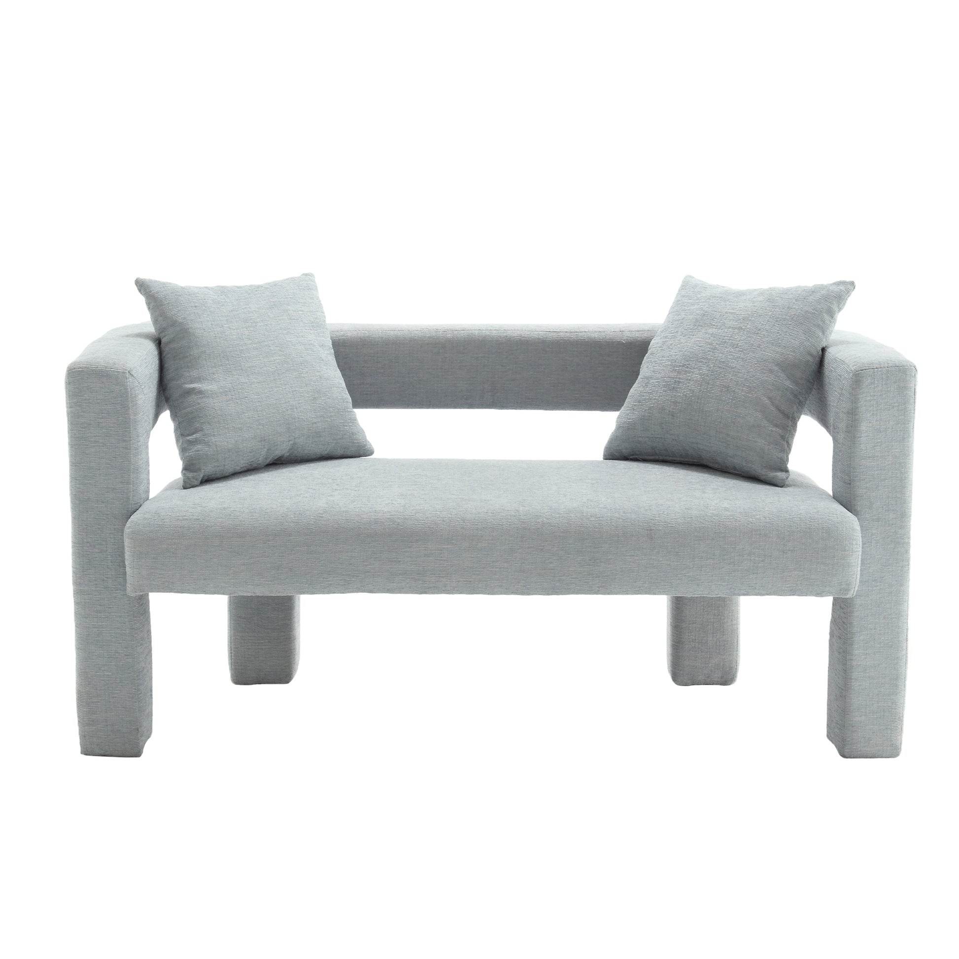 Coolmore Modern Chenille Loveseat Sofacomfy Upholstered 2 Seater Sofa, Small Loveseat Accent Couch For Living Bedroom Leisure Areas Mint Green Mint Green Primary Living Space Foam Chenille