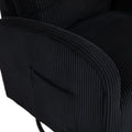 Jiada Upholstered Swivel Glider.Flannel Fabric.Rocking Chair For Nursery In Black.Modern Style One Left Bag Black Primary Living Space Foam Corduroy