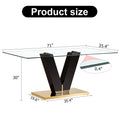 Large Modern Minimalist Rectangular Glass Dining Table For 6 8 With 0.4