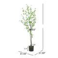 150Cm Artificial Disc Leaf Tree Green Polyethylene