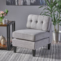 Modern Accent Chairs Set Of 2,Comfy Chair For Bedroom,Living Room Upholstered Sofa Chair For Small Spaces Light Grey Fabric 2 Seat