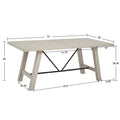 Sonoma Dining Table White Solid Wood