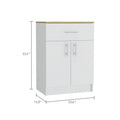 Oxford Pantry Cabinet, One Drawer, One Double Door Cabinet With Two Shelves Multicolor Mdf Engineered Wood