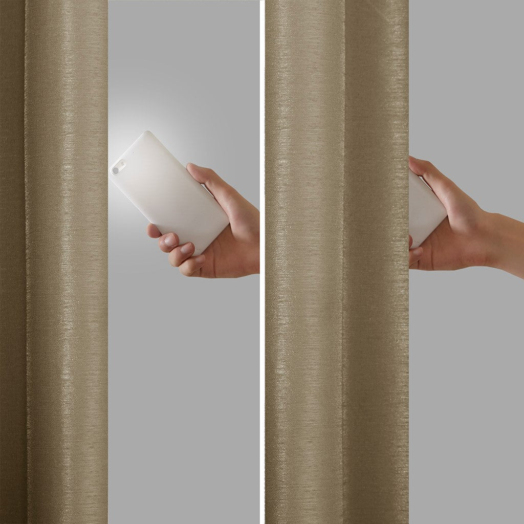 Twist Tab Total Blackout Window Curtain Panel Only 1 Pc Panel Bronze Polyester