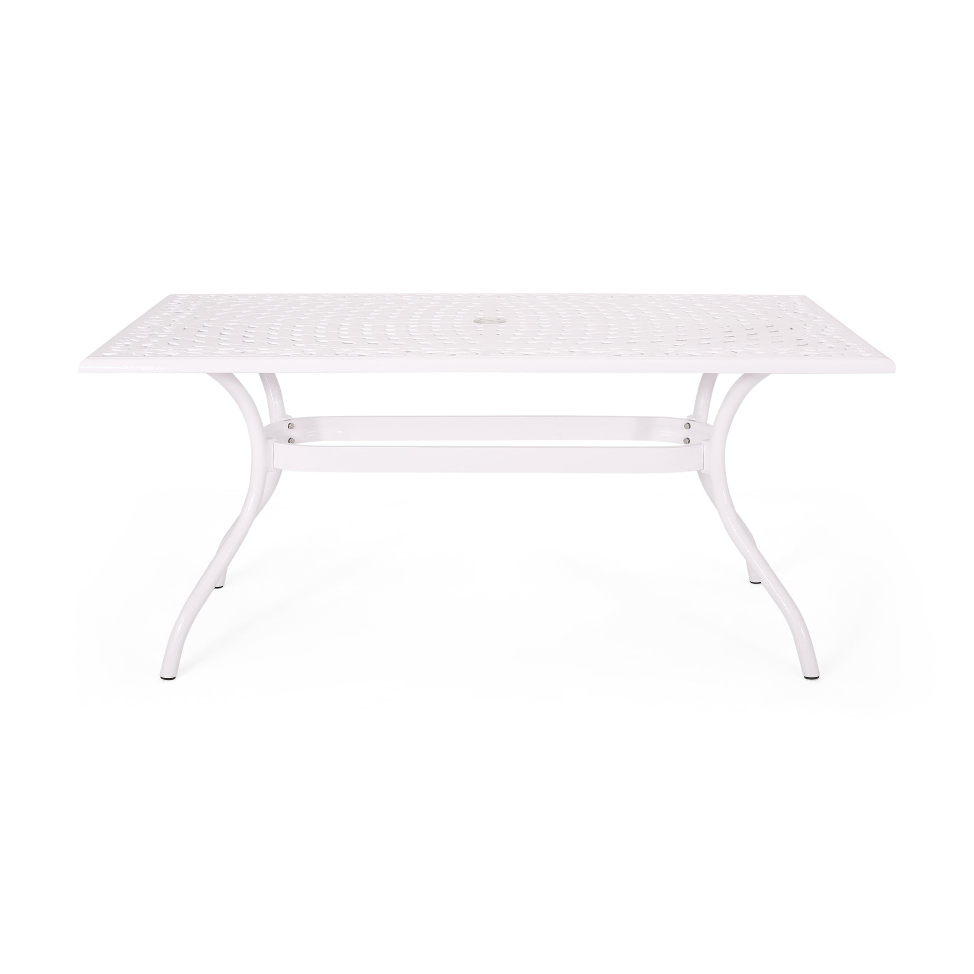 Phoenix Rectangle Table White Aluminium