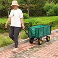 Flower Cart Garden Flower Cart Is Easier To Transport Firewood Green Cloth Bag Green Iron,Oxford Fabric