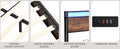 Lift Up Storage Bed Frame, Full Size Bed Frame With Bookcase Headboard & Led Lights, Wooden Platform Bed Frame With Charging Station, No Spring Box Needed, Rustic Brown Box Spring Not Required Full Rustic Brown Metal Brown Bedroom Industrial Bed Frame