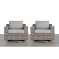 Elegant Fully Assembled Swivel Patio Chair With Luxurious Cushions Perfect For Outdoor Relaxation Grey,Grey Mix Wicker